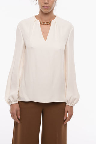 Silk Blouse With Chain detail