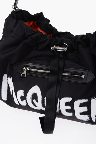 Borsa Weekend in Nylon con Logo Stampato