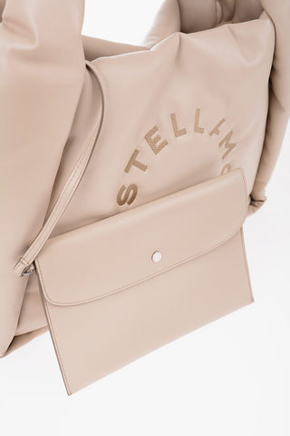 Faux Leather Puffy Tote Bag