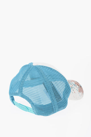 Acid Wash Effect TRUCKER Cap with Openwork Detail