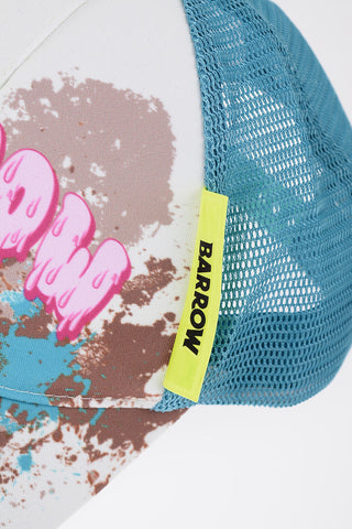 Acid Wash Effect TRUCKER Cap with Openwork Detail