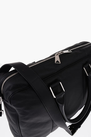 Deer Textured Leather Briefcase Bag