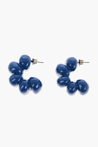 Block PUFFY C Hoop Earrings