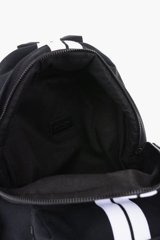 Solid Color Backpack with Contrasting Detail and Leather Trims
