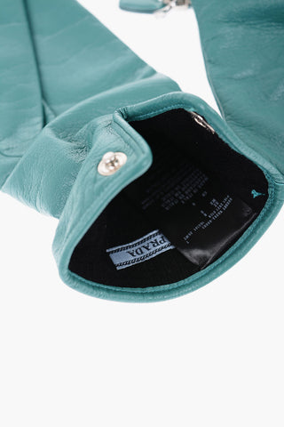 Patent Leather gloves with Triangle-Shaped Pocket