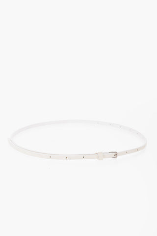 Leather SISSE Slim Belt with Silver buckle 10mm