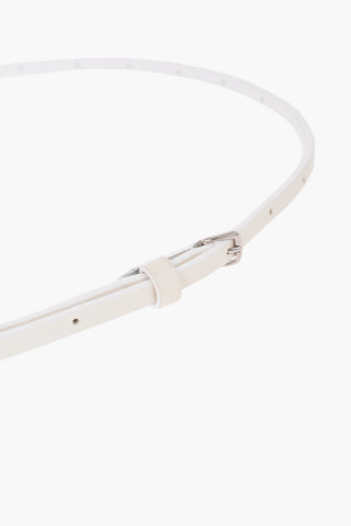 Leather SISSE Slim Belt with Silver buckle 10mm