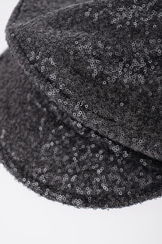 Cappello Baker Boy BILLY in Tinta Unita con Paillettes
