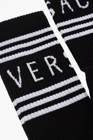 Cotton Blend Socks with Contrasting Logo