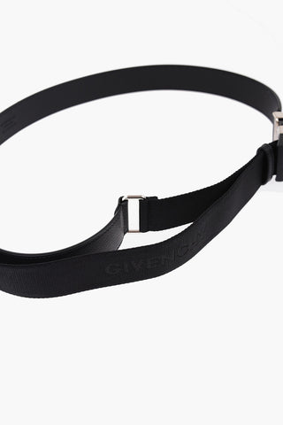 Textured Leather Belt with Monogram Buckle 40mm