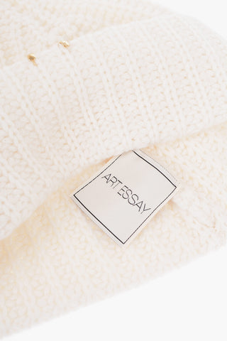 Cashmere BIBI Beanie with Golden Details