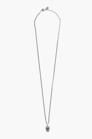 Chain Necklace with Skull-Shaped Charm