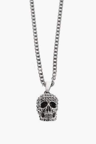 Chain Necklace with Skull-Shaped Charm