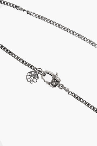 Chain Necklace with Skull-Shaped Charm