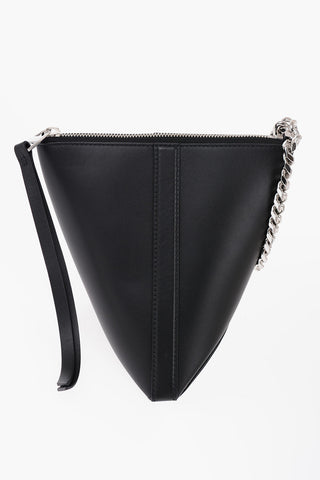 Pouch THE CURVE in Pelle Con Manico A Catena