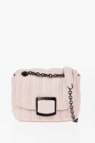 Quilted Leather Shoulder Bag with Chain