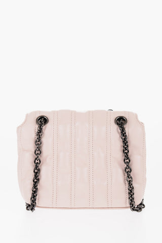 Quilted Leather Shoulder Bag with Chain