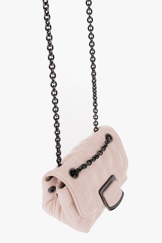 Quilted Leather Shoulder Bag with Chain