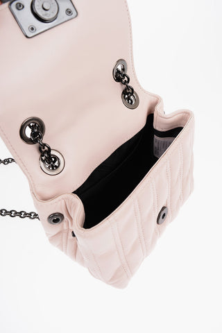 Quilted Leather Shoulder Bag with Chain