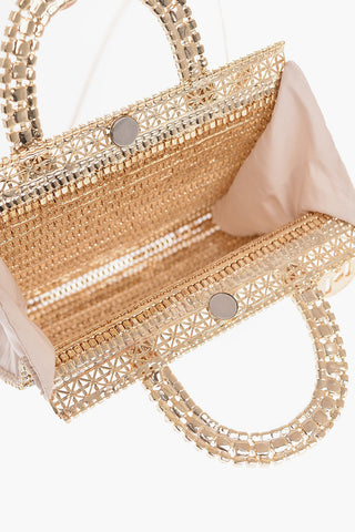 Rhinestoned TEODORA Mini Shoulder Bag