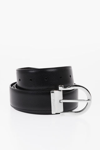 Leather Belt with Maxi Buckle 40mm