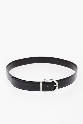 Leather Belt with Maxi Buckle 40mm