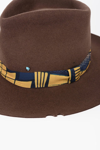 LORENZO JOVA  Rabbit Fur Felt Fedora Hat