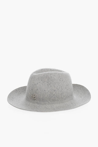 Wool Felt Fedora Hat with Embossed Logo