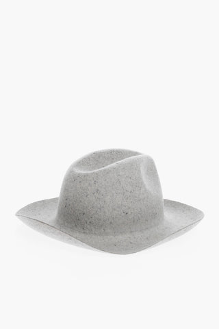 Wool Felt Fedora Hat with Embossed Logo