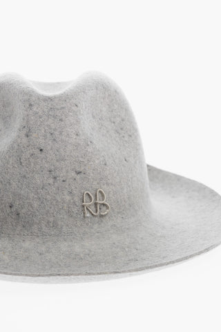 Wool Felt Fedora Hat with Embossed Logo