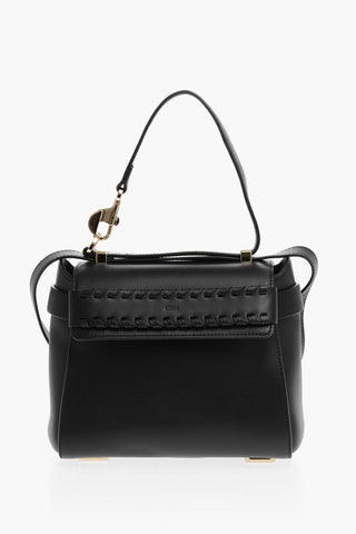 Leather NACHA Shoulder Bag with Golden Details