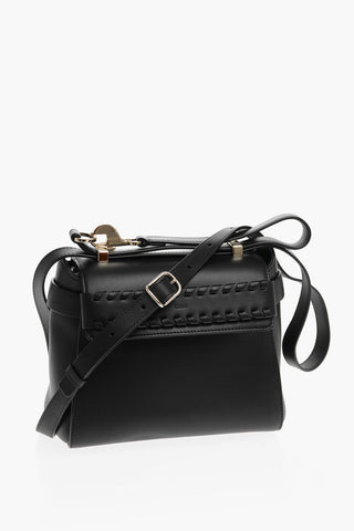 Leather NACHA Shoulder Bag with Golden Details
