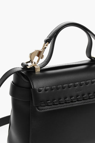 Leather NACHA Shoulder Bag with Golden Details