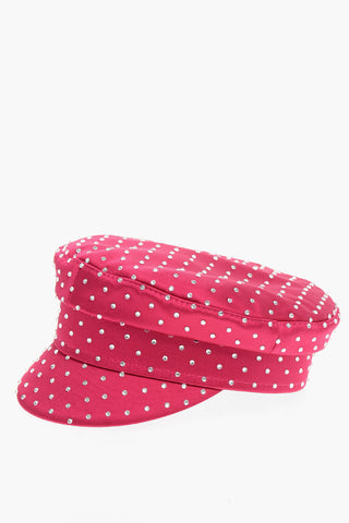 Cappello Baker Boy in Raso con Strass