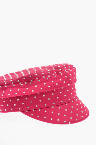 Cappello Baker Boy in Raso con Strass
