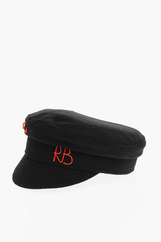 Wool Baker Boy Hat with Contrast Details