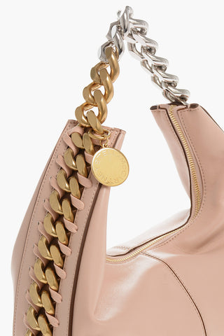 Faux Leather Shoulder Bag with chain detailing