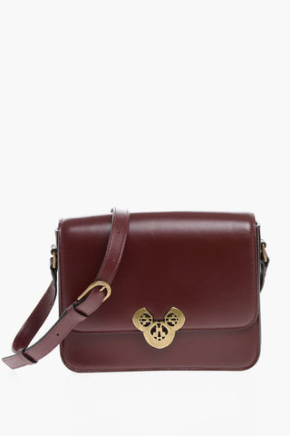 Leather ELDA Crossbody Bag with Golden Detail