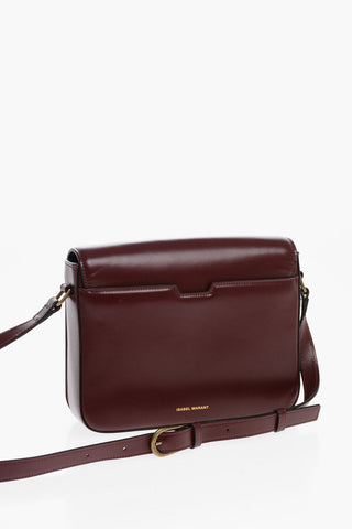 Leather ELDA Crossbody Bag with Golden Detail