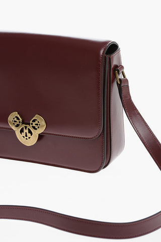 Leather ELDA Crossbody Bag with Golden Detail