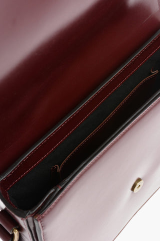 Leather ELDA Crossbody Bag with Golden Detail