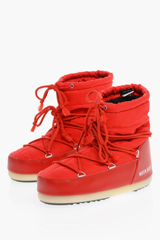 Nylon LIGHT LOW Snow Boots with Printed Logo
