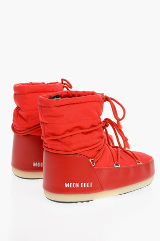 Nylon LIGHT LOW Snow Boots with Printed Logo
