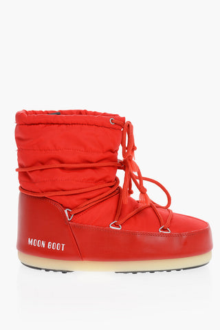 Nylon LIGHT LOW Snow Boots with Printed Logo