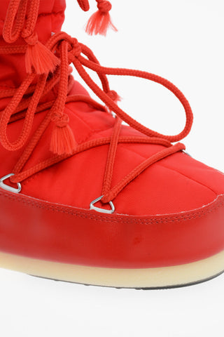 Nylon LIGHT LOW Snow Boots with Printed Logo