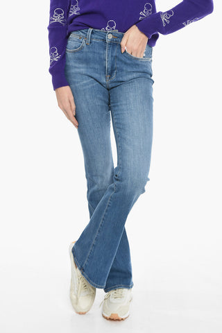 Boot Cut Jeans with Silver Button 27cm