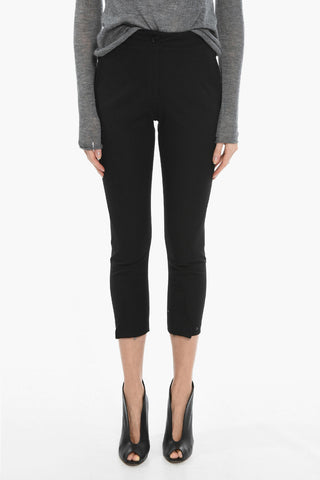 Pantaloni Crop A Vita Alta