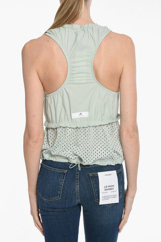 ADIDAS Gathered Training Tank Top with Openwork Detail
