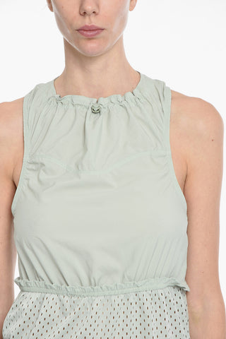 ADIDAS Gathered Training Tank Top with Openwork Detail