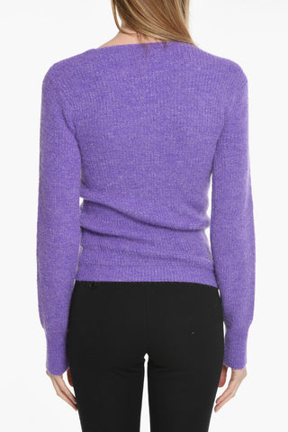 Side Buttoning Crew-neck Pullover